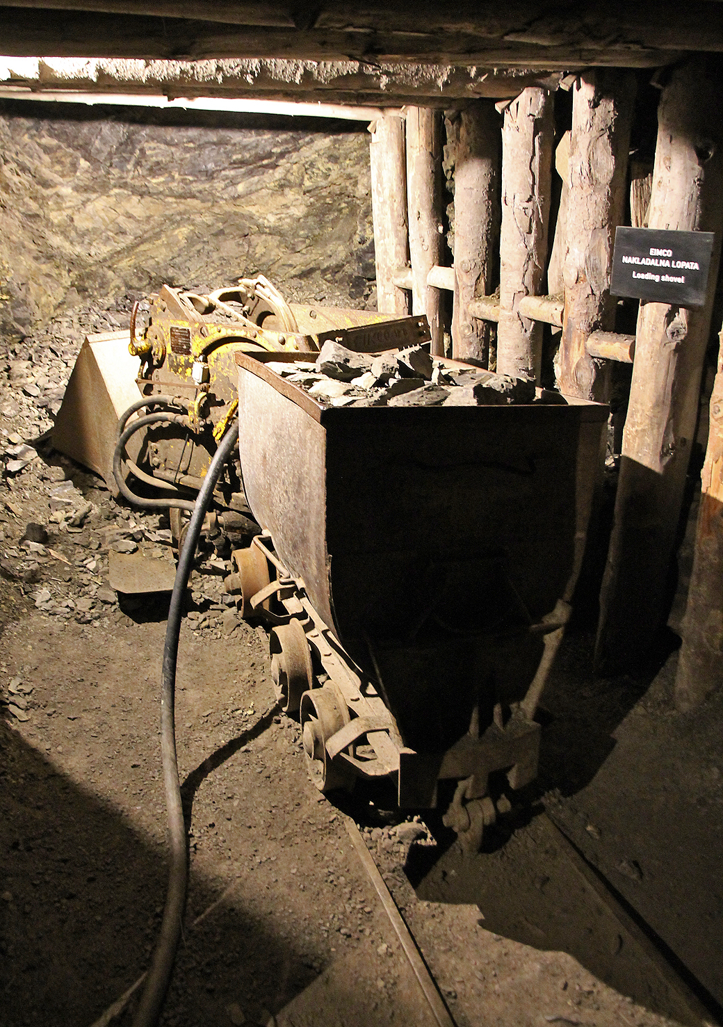 Mining cart in the deepest part of our visit.