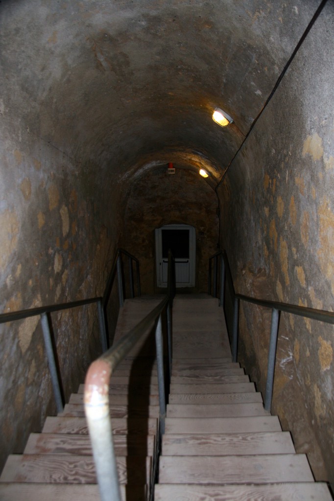 When you enter a grave, a narrow staircase leads to a dark door...