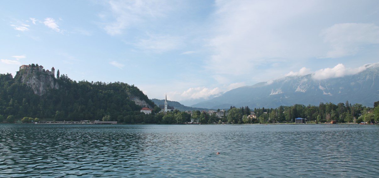 Bled: the castle and the village.