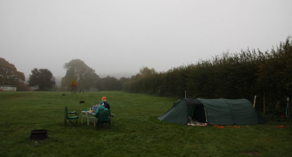 Our stay at Beeches Farm Campsite was very humid and grey.