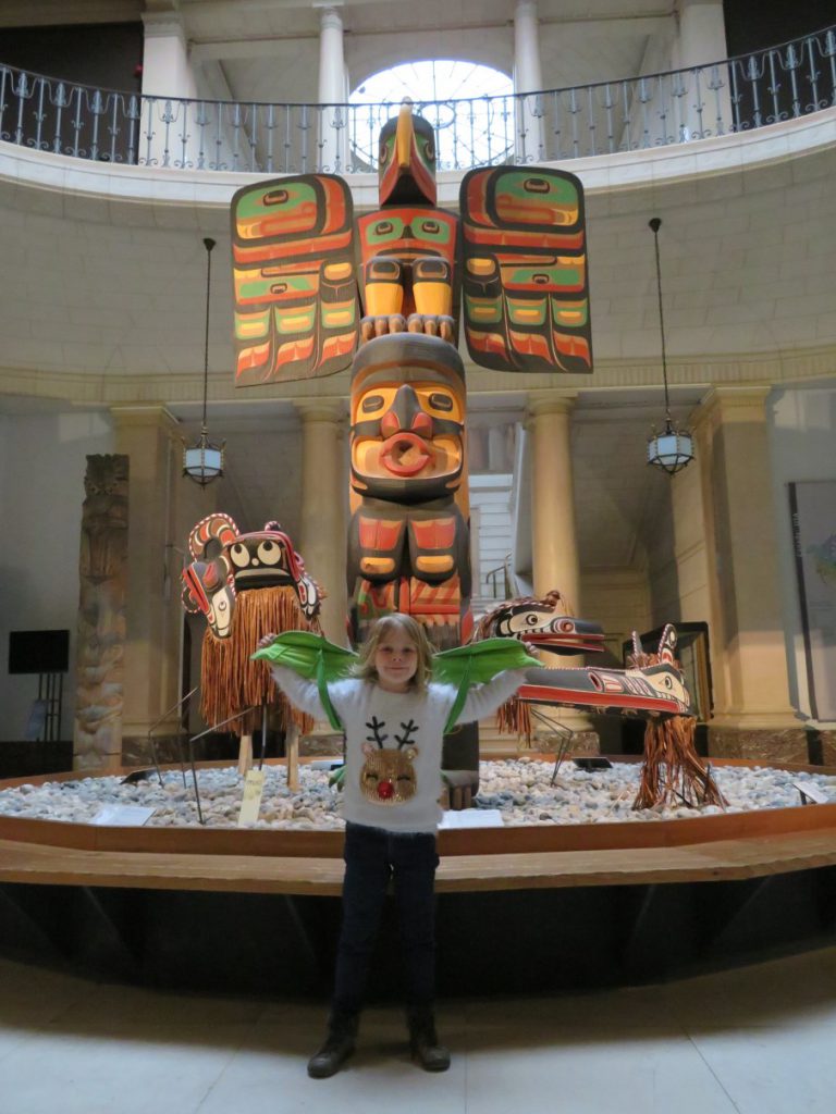 A Native American totem pole, Febe's favourite piece in the museum.