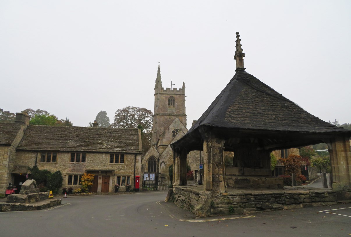 The Market Cross. St. Andrew's Church in the background.