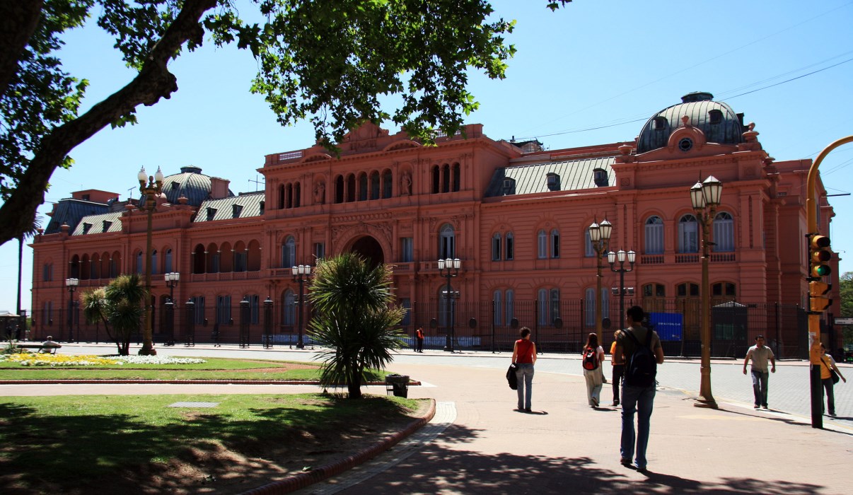 The Casa Rosada, office of the Argentinian president.