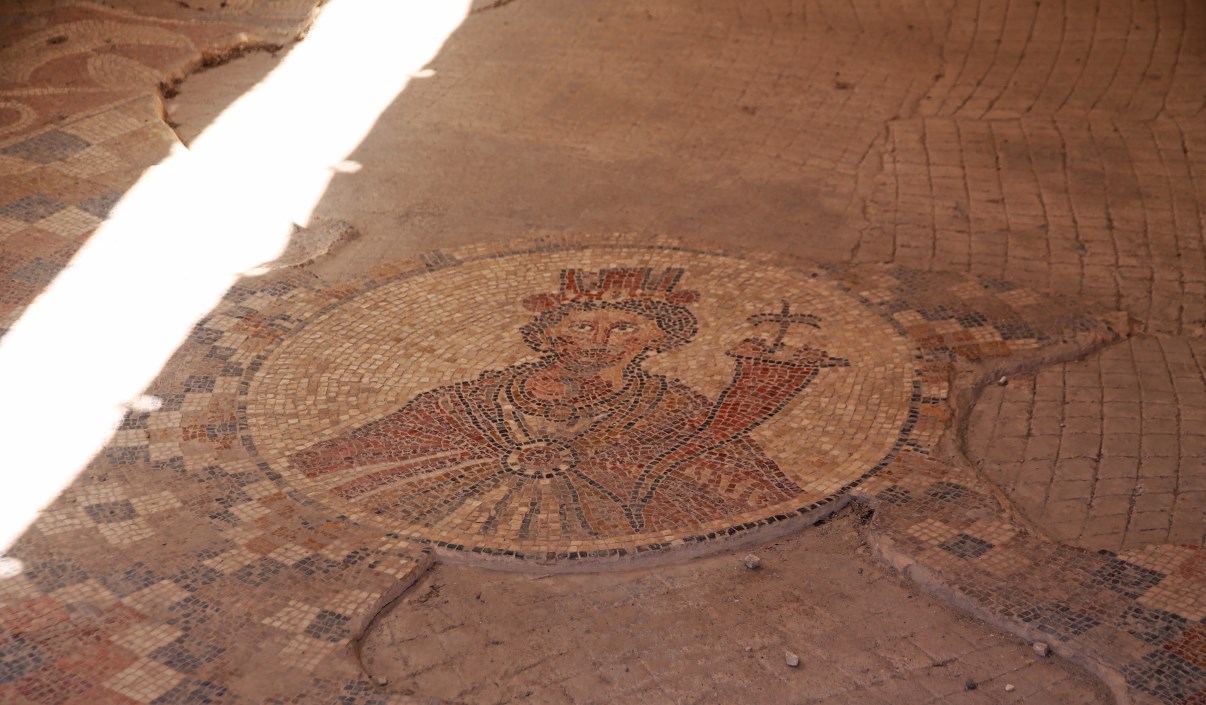 Mosaic depicting the goddess Tyche.